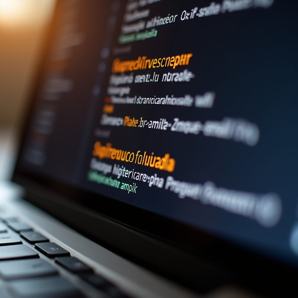 Ecran de laptop cu inbox de email, subiectele mesajelor vizibile, unul evidențiat cu culoare
